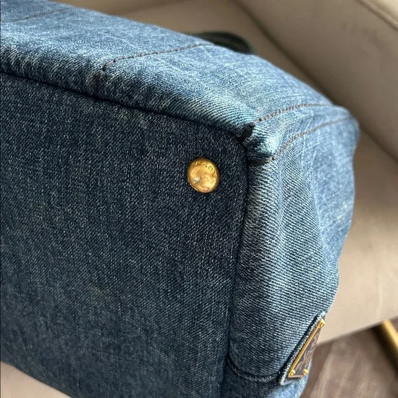 Prada Canapa Denim Tote – Lg | Authentic 💙 - Picture 12 of 17